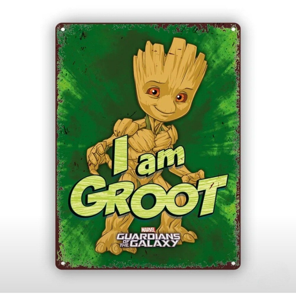 I am Groot guardians of the galaxy‎ metal wall poster decor sign